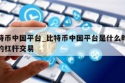 比特币中国平台_比特币中国平台是什么时候有的杠杆交易