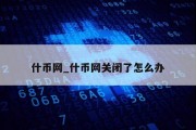 什币网_什币网关闭了怎么办