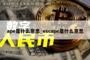 ape是什么意思_escape是什么意思