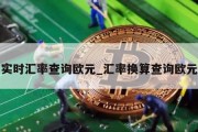 实时汇率查询欧元_汇率换算查询欧元