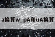 a换算w_pA和uA换算