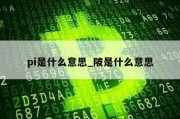 pi是什么意思_陂是什么意思