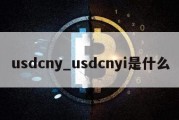 usdcny_usdcnyi是什么