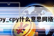 cpy_cpy什么意思网络语