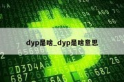 dyp是啥_dyp是啥意思