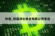 林森_林森净化板业有限公司电话