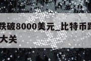 比特币跌破8000美元_比特币跌破30000美元大关