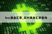 boc美金汇率_实时美金汇率查询