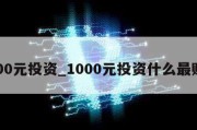 1000元投资_1000元投资什么最赚钱