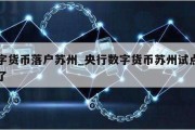 数字货币落户苏州_央行数字货币苏州试点中断了