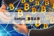 badger_獾怎么读