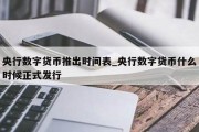 央行数字货币公测时间最新消息(央行数字货币是怎么回事)