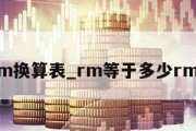 rm换算表_rm等于多少rmb