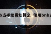 用bnb当手续费划算么_使用bnb支付手续费