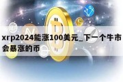 xrp2024能涨100美元_下一个牛市会暴涨的币