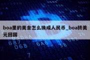 boa里的美金怎么换成人民币_boa转美元回国